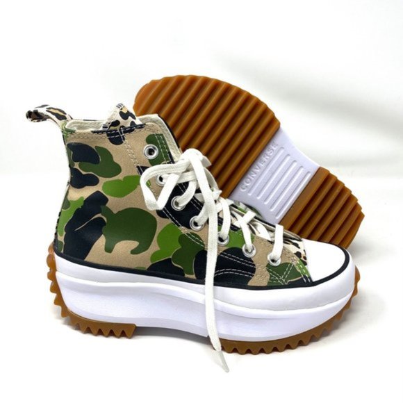 đź’–MEGA SALEđź’–Converse 170913C Women's 5.5 Run Star Hike High Candied Ginger Camo - Picture 7 of 9